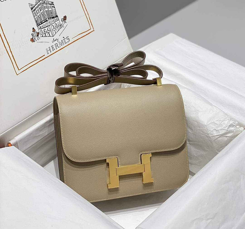 Hermes Constance 23 Box Epsom Leather Light Gray Gold H082907