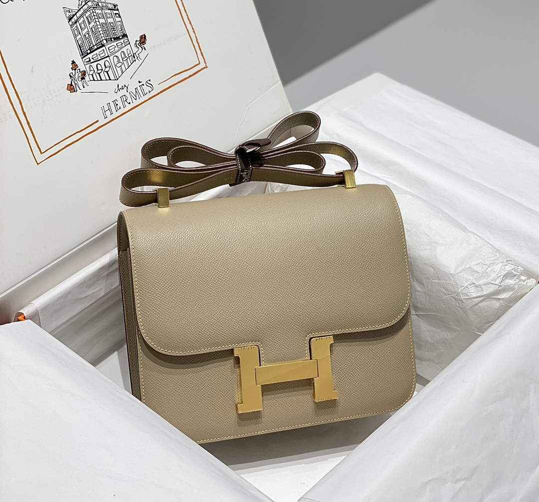 Hermes Constance 23 Box Epsom Leather Light Gray Gold H082907