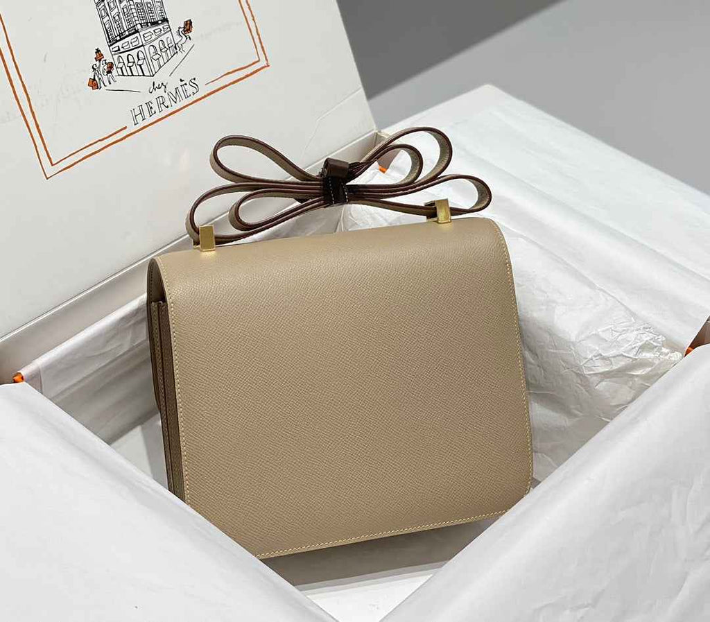 Hermes Constance 23 Box Epsom Leather Light Gray Gold H082907