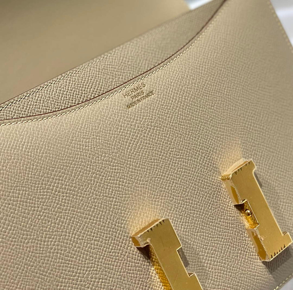 Hermes Constance 23 Box Epsom Leather Light Gray Gold H082907