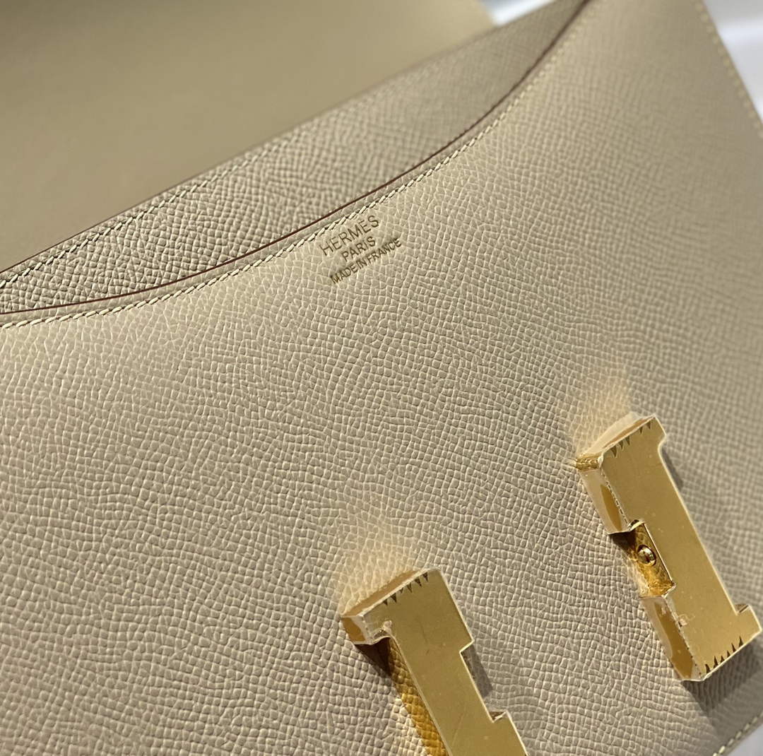 Hermes Constance 23 Box Epsom Leather Light Gray Gold H082907