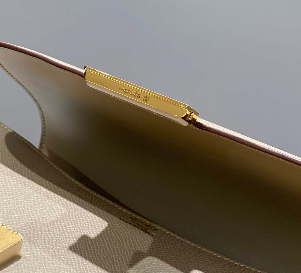Hermes Constance 23 Box Epsom Leather Light Gray Gold H082907