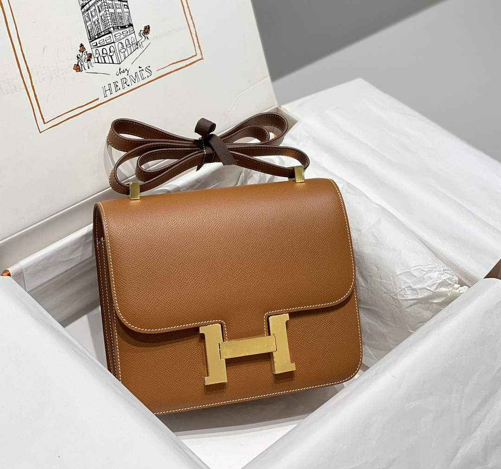 Hermes Constance 23 Box Epsom Leather Brown Gold H082908