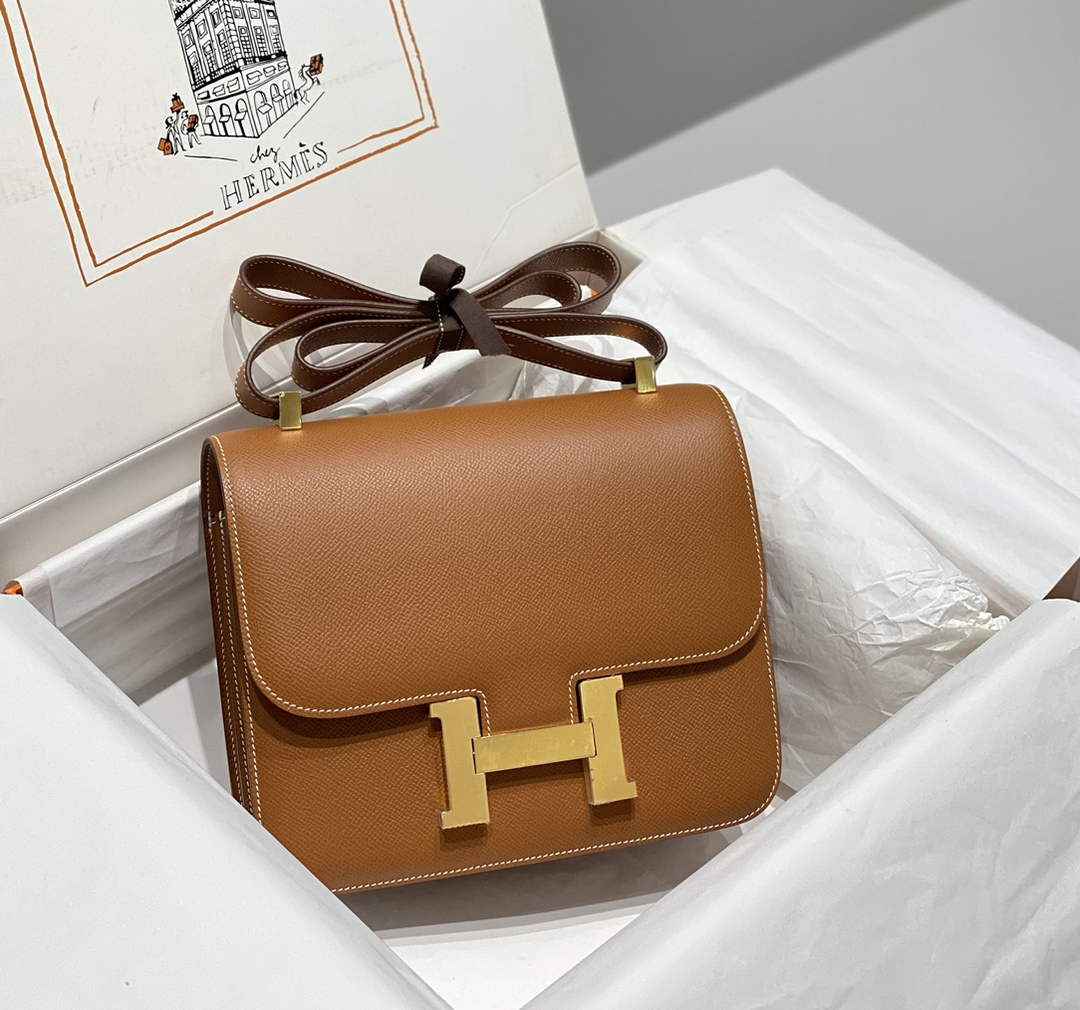 Hermes Constance 23 Box Epsom Leather Brown Gold H082908