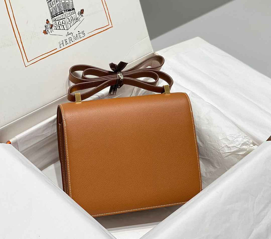 Hermes Constance 23 Box Epsom Leather Brown Gold H082908