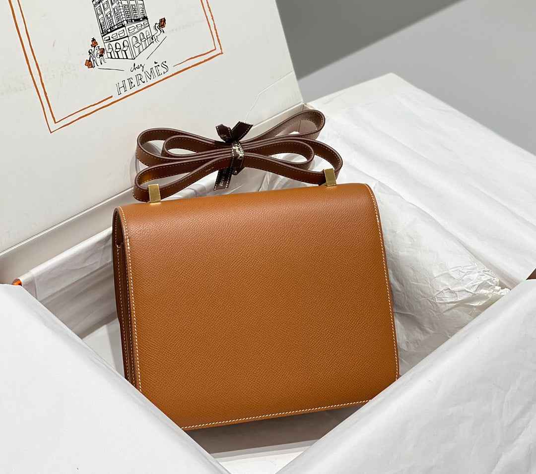 Hermes Constance 23 Box Epsom Leather Brown Gold H082908