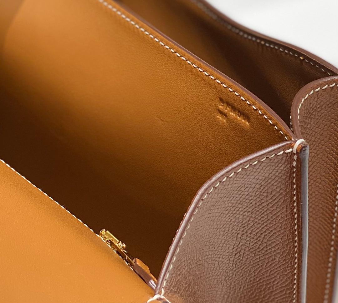 Hermes Constance 23 Box Epsom Leather Brown Gold H082908
