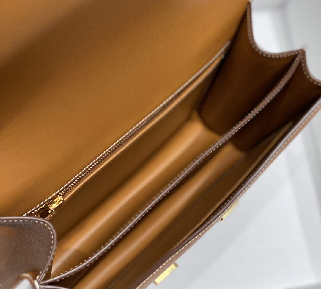 Hermes Constance 23 Box Epsom Leather Brown Gold H082908