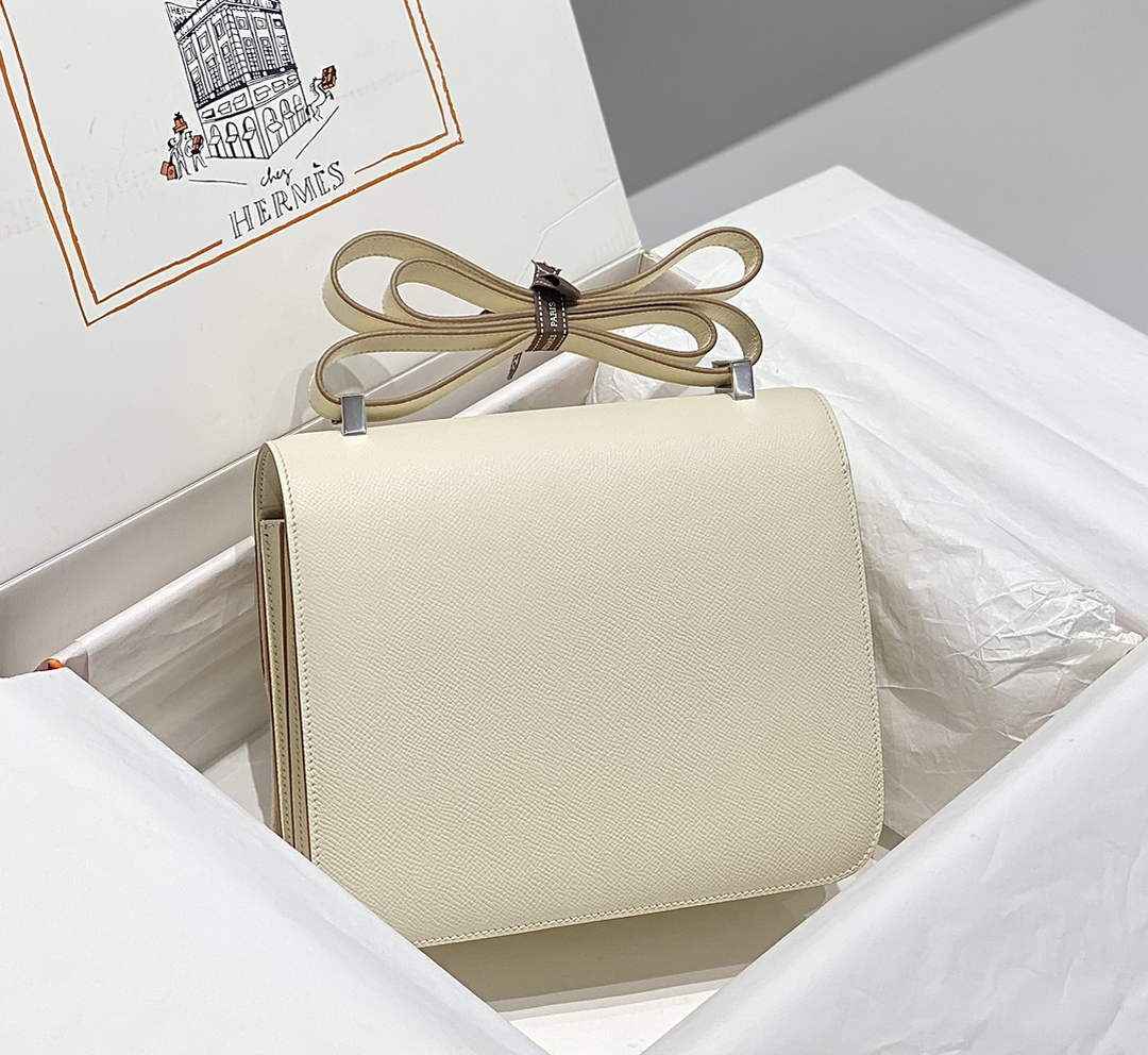 Hermes Constance 23 Box Epsom Leather Beige Silver H082910
