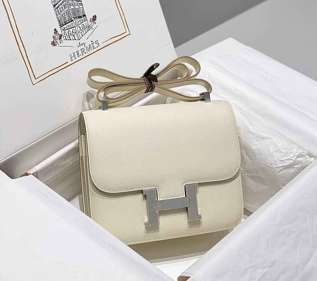 Hermes Constance 23 Box Epsom Leather Beige Silver H082910