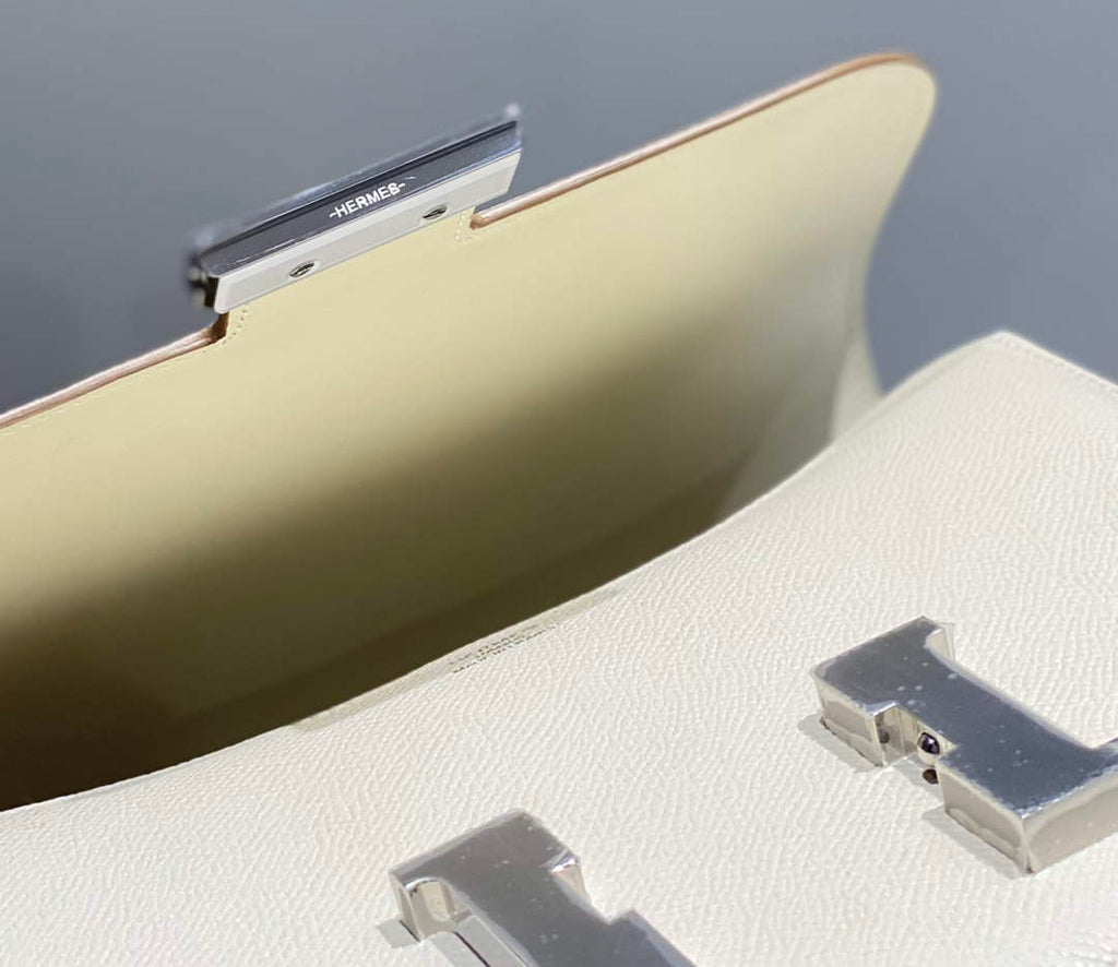 Hermes Constance 23 Box Epsom Leather Beige Silver H082910
