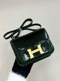 Hermes Constance Crocodile Leather Green Gold H282267