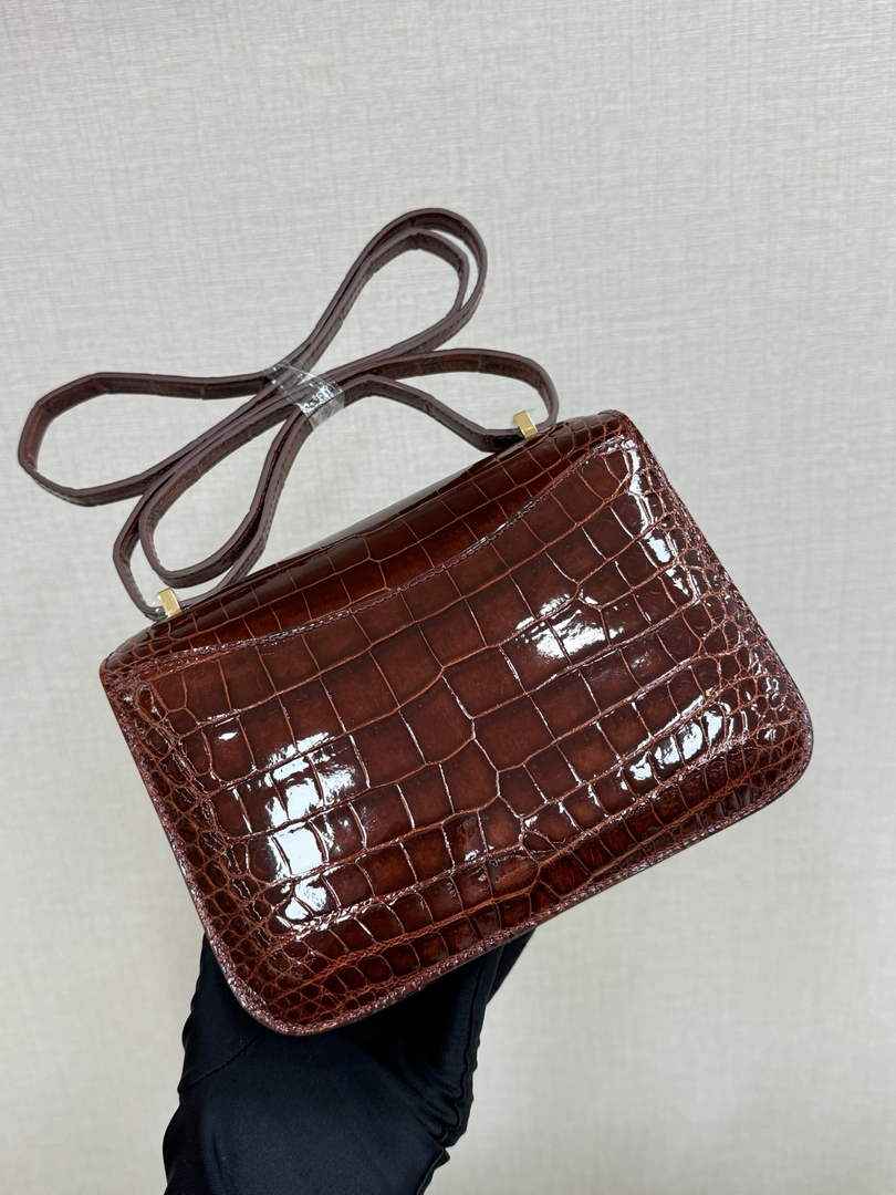 Hermes Constance Crocodile Leather Brown Gold H282268