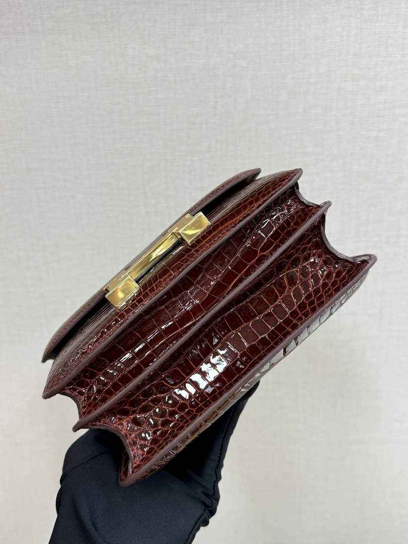 Hermes Constance Crocodile Leather Brown Gold H282268