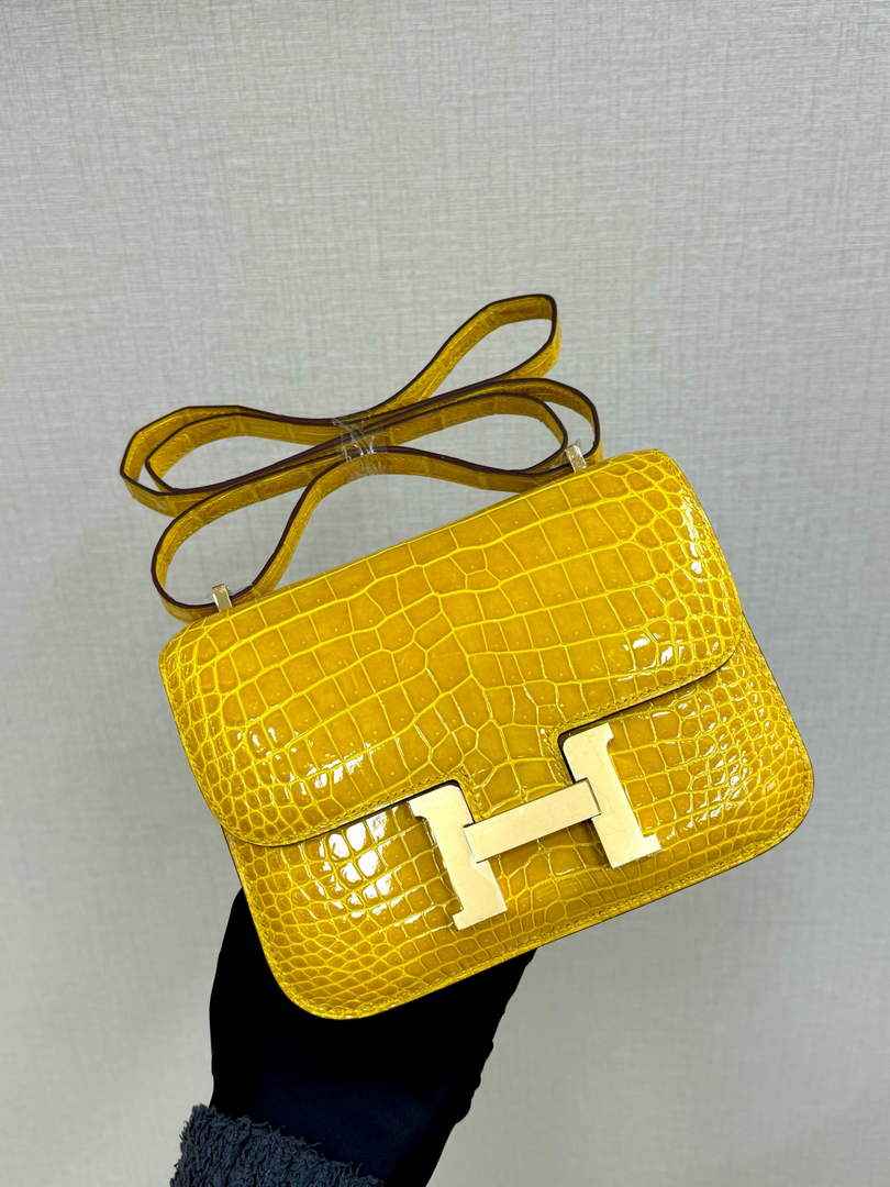 Hermes Constance Crocodile Leather Yellow Gold H282264