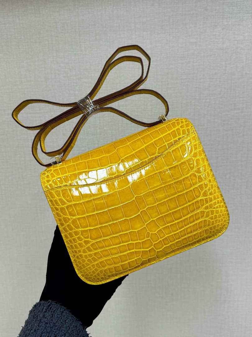Hermes Constance Crocodile Leather Yellow Gold H282264