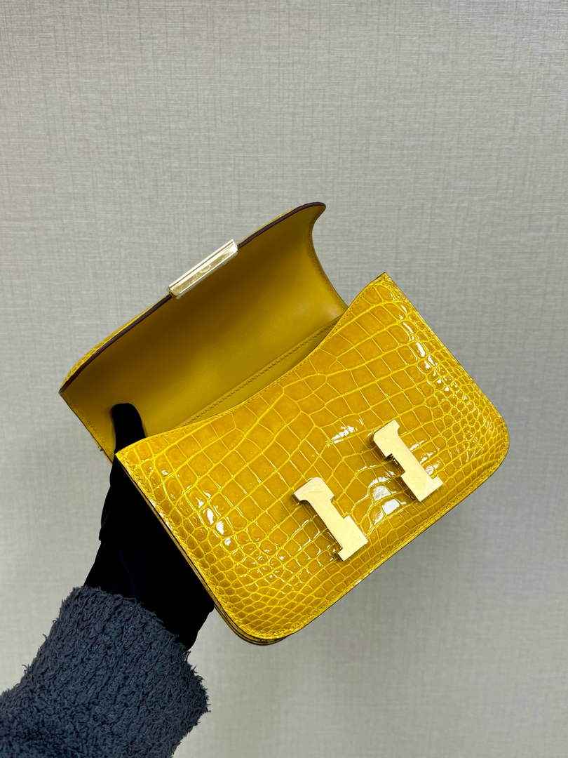 Hermes Constance Crocodile Leather Yellow Gold H282264