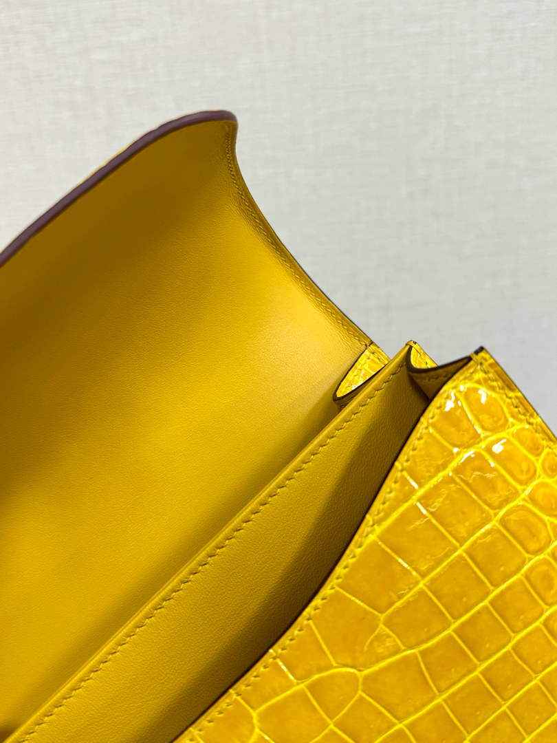 Hermes Constance Crocodile Leather Yellow Gold H282264