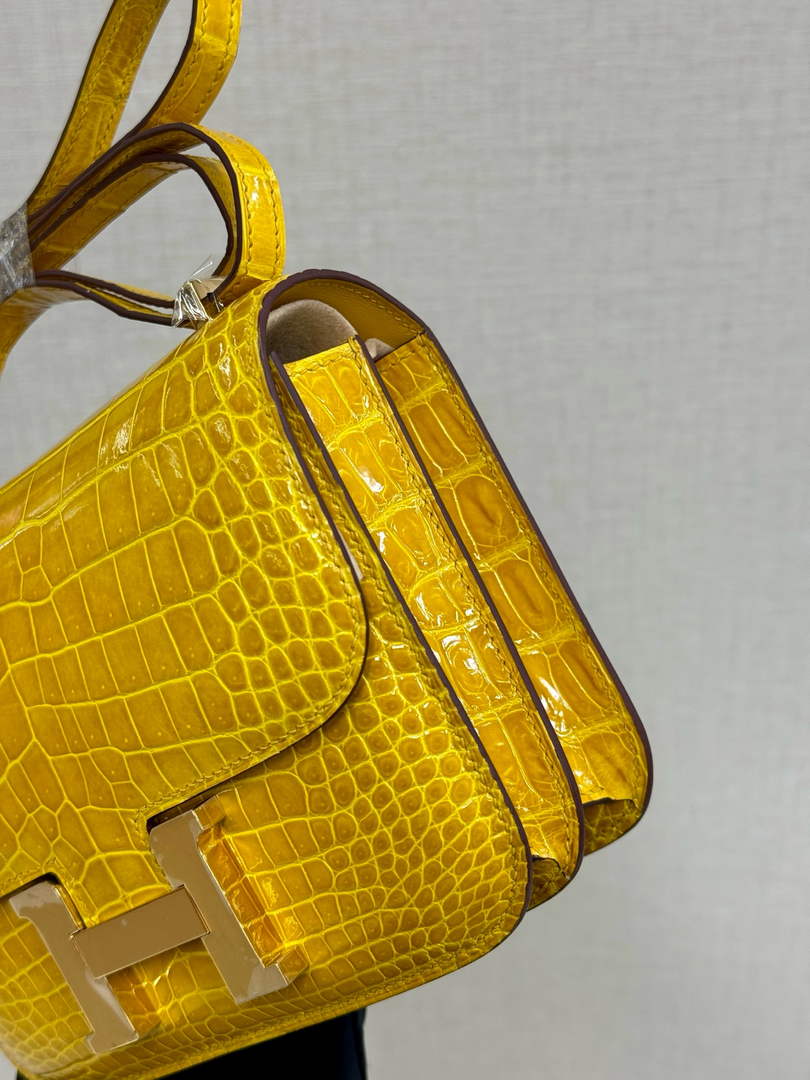 Hermes Constance Crocodile Leather Yellow Gold H282264