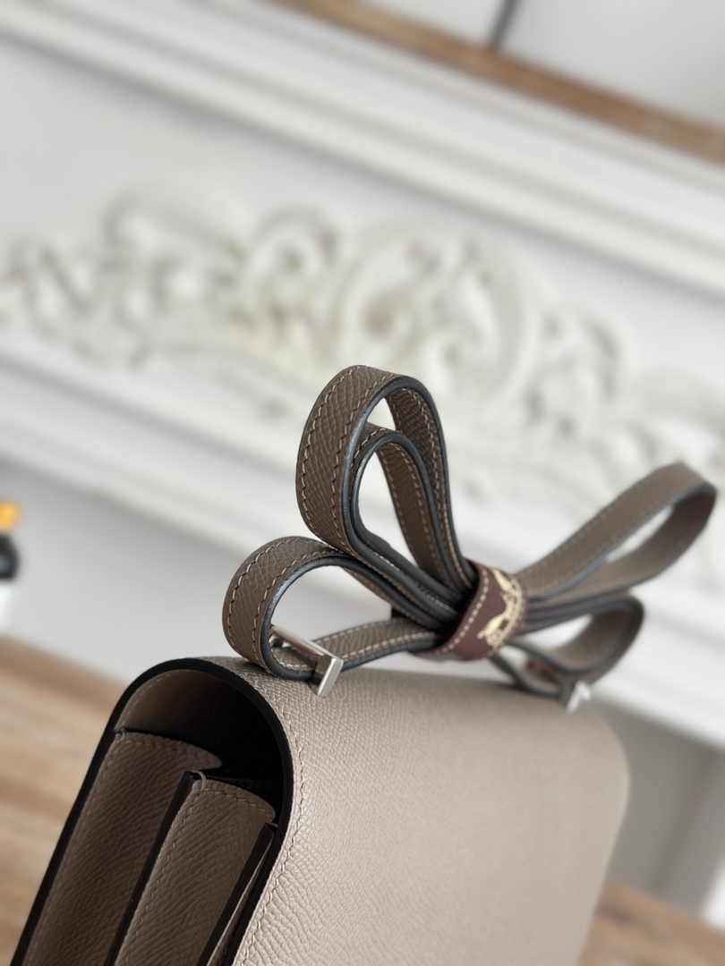 Hermes Constance Epsom Leather 19cm Gray Silver H082204