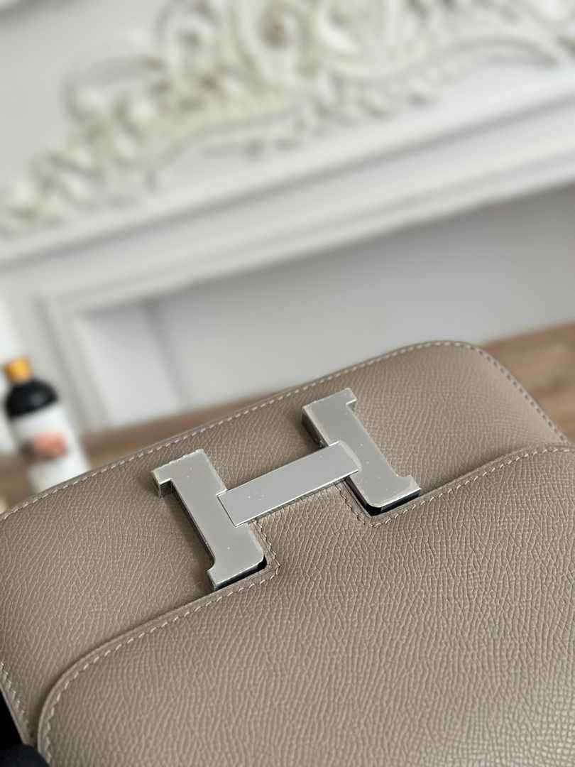 Hermes Constance Epsom Leather 19cm Gray Silver H082204