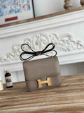 Hermes Constance Epsom Leather 19cm Gray Gold H082205