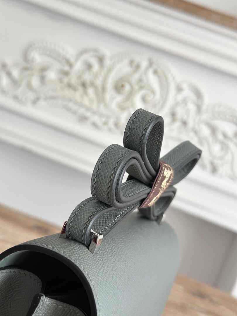 Hermes Constance Epsom Leather 19cm Green Silver H082206