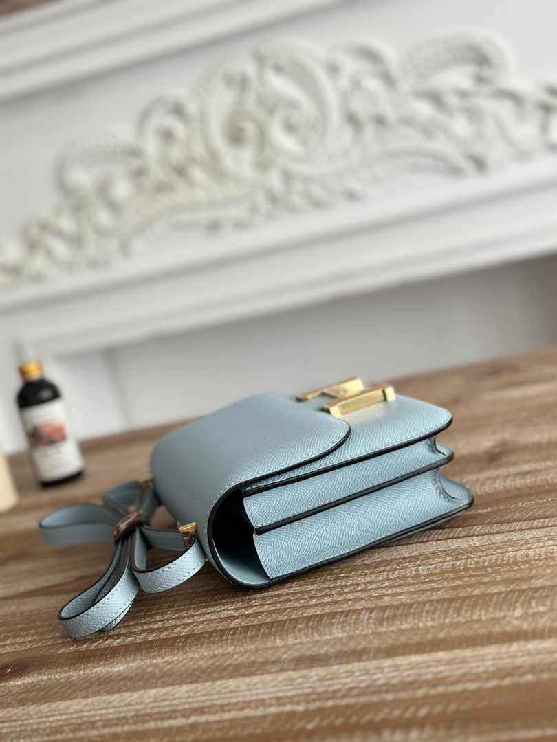 Hermes Constance Epsom Leather 19cm Light Blue Gold H082213