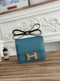 Hermes Constance Epsom Leather 19cm Dark Blue Gold H082217