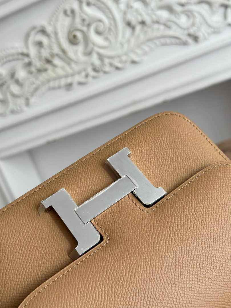 Hermes Constance Epsom Leather 19cm Tan Silver H082218