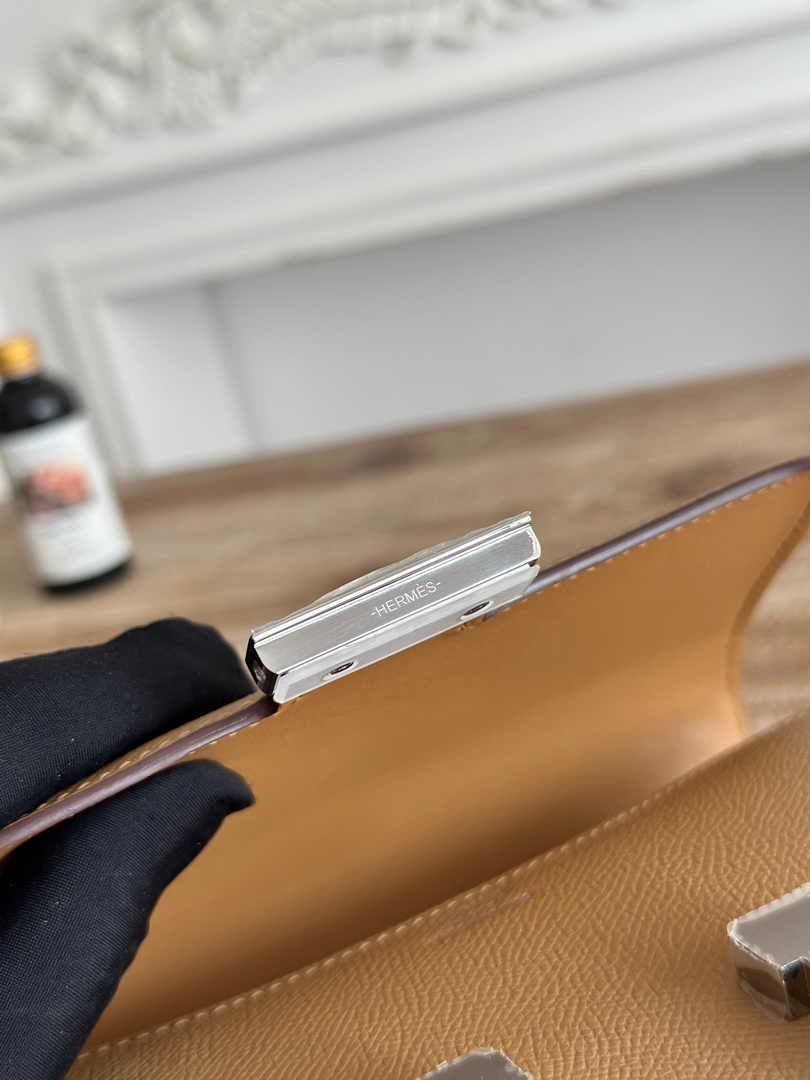 Hermes Constance Epsom Leather 19cm Tan Silver H082218