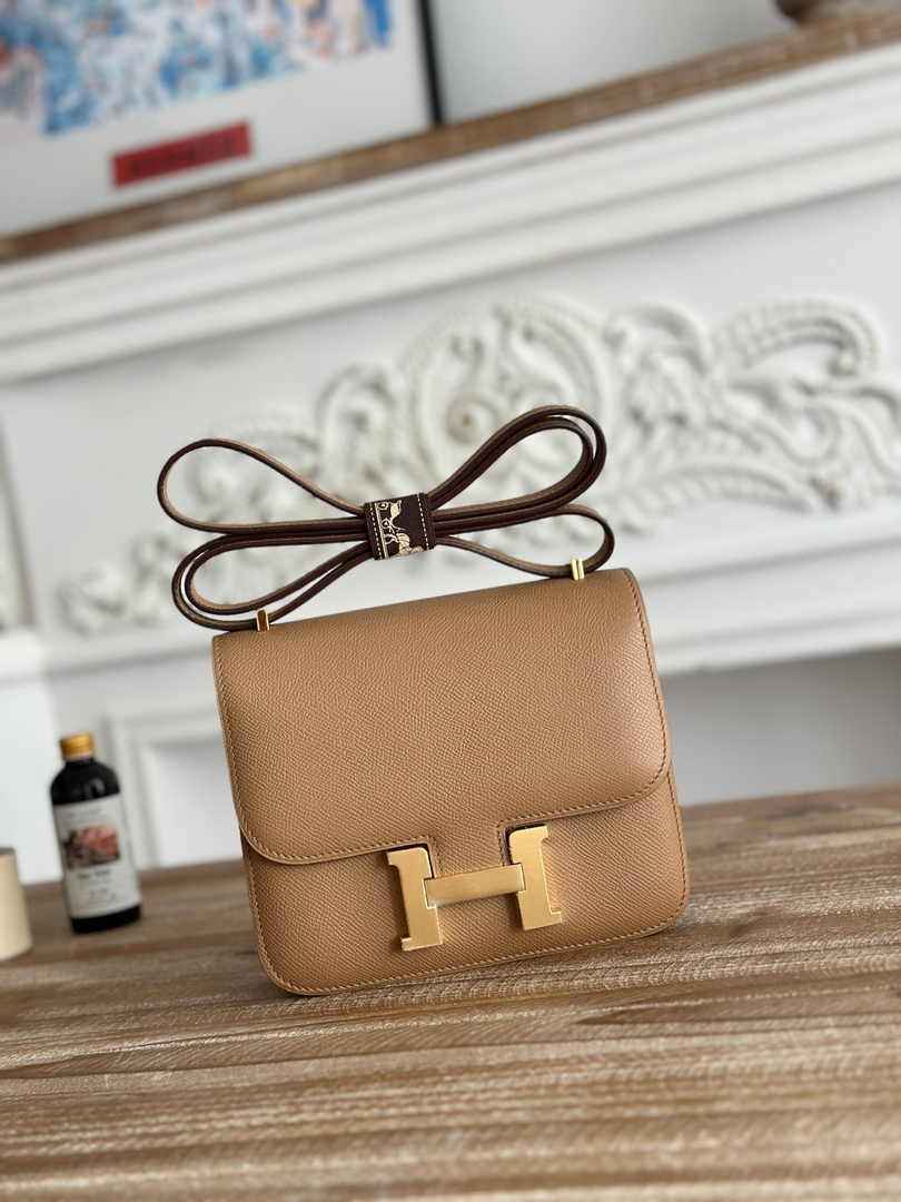 Hermes Constance Epsom Leather 19cm Tan Gold H082219