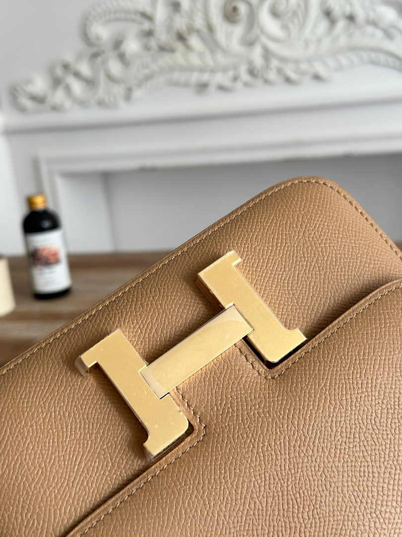Hermes Constance Epsom Leather 19cm Tan Gold H082219