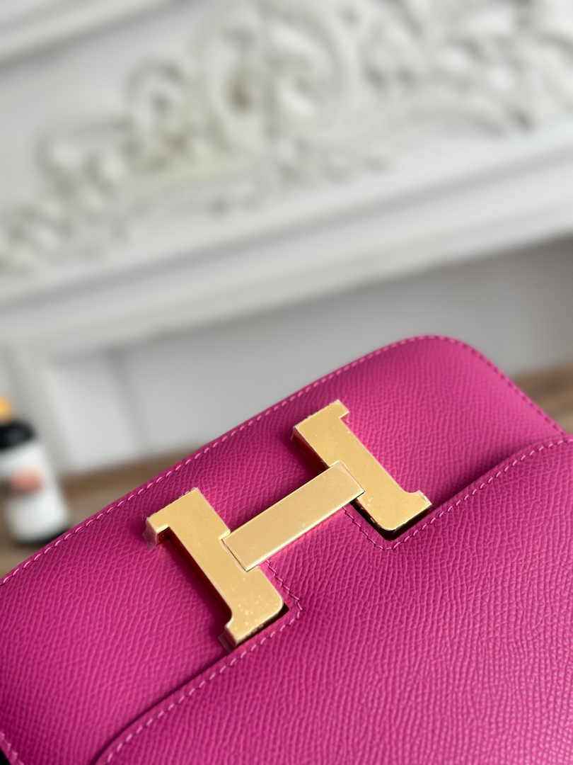 Hermes Constance Epsom Leather 19cm Purple Gold H082221