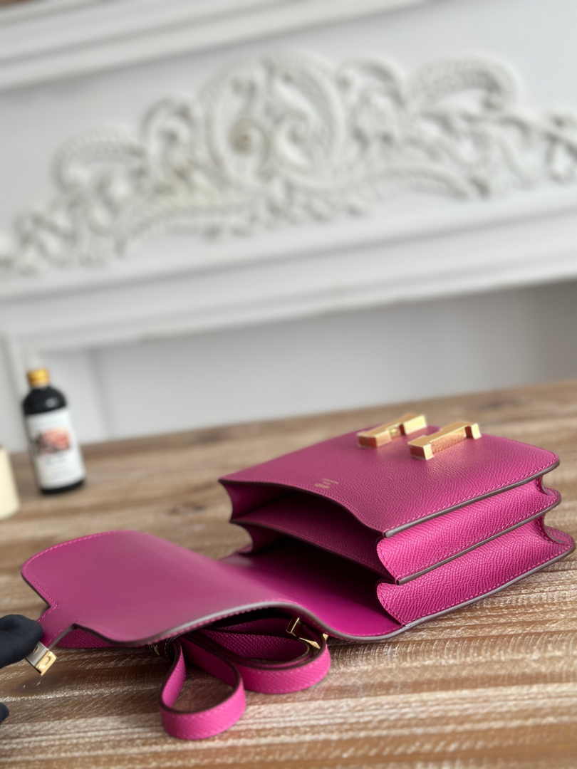 Hermes Constance Epsom Leather 19cm Purple Gold H082221