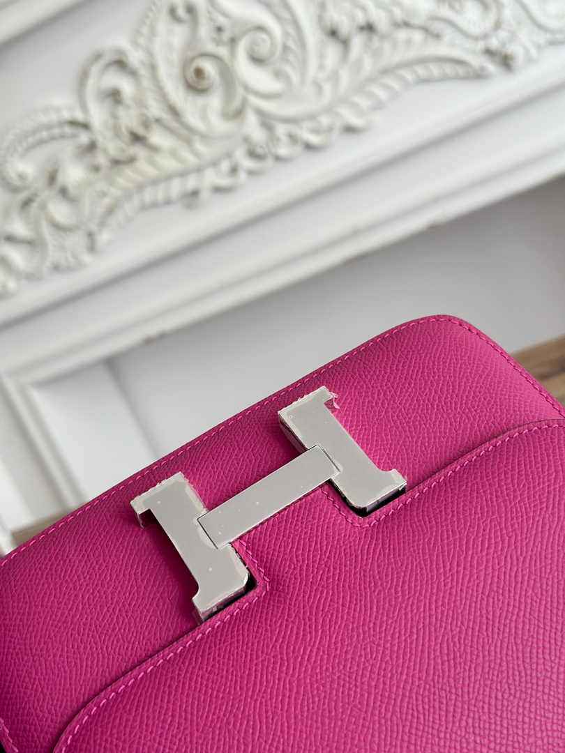 Hermes Constance Epsom Leather 19cm Purple Silver H082220