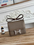 Hermes Constance Epsom Leather 19cm Dark Gray Silver H082228