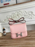 Hermes Constance Epsom Leather 19cm Light Pink Silver H082224