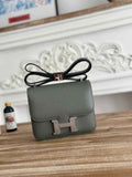 Hermes Constance Epsom Leather 19cm Silver Dark Gray H082252