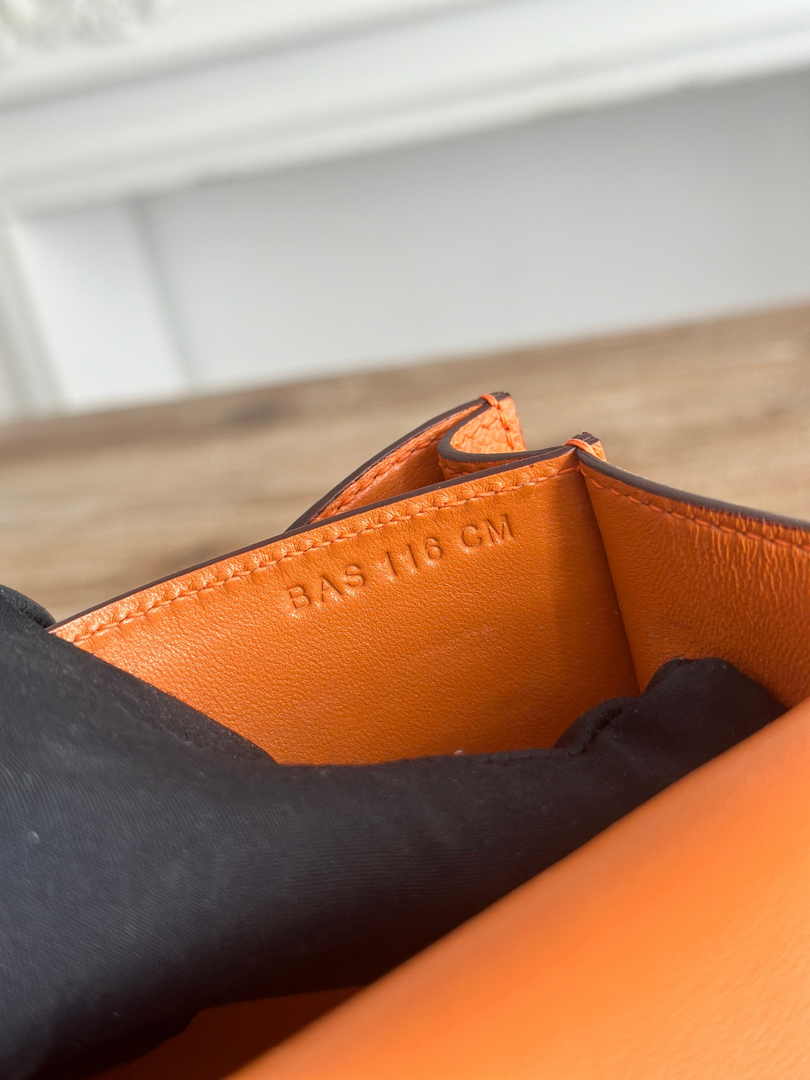 Hermes Constance Epsom Leather 19cm Orange Silver H082230