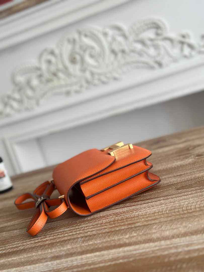 Hermes Constance Epsom Leather 19cm Orange Gold H082230