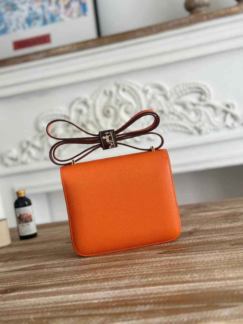 Hermes Constance Epsom Leather 19cm Orange Gold H082230