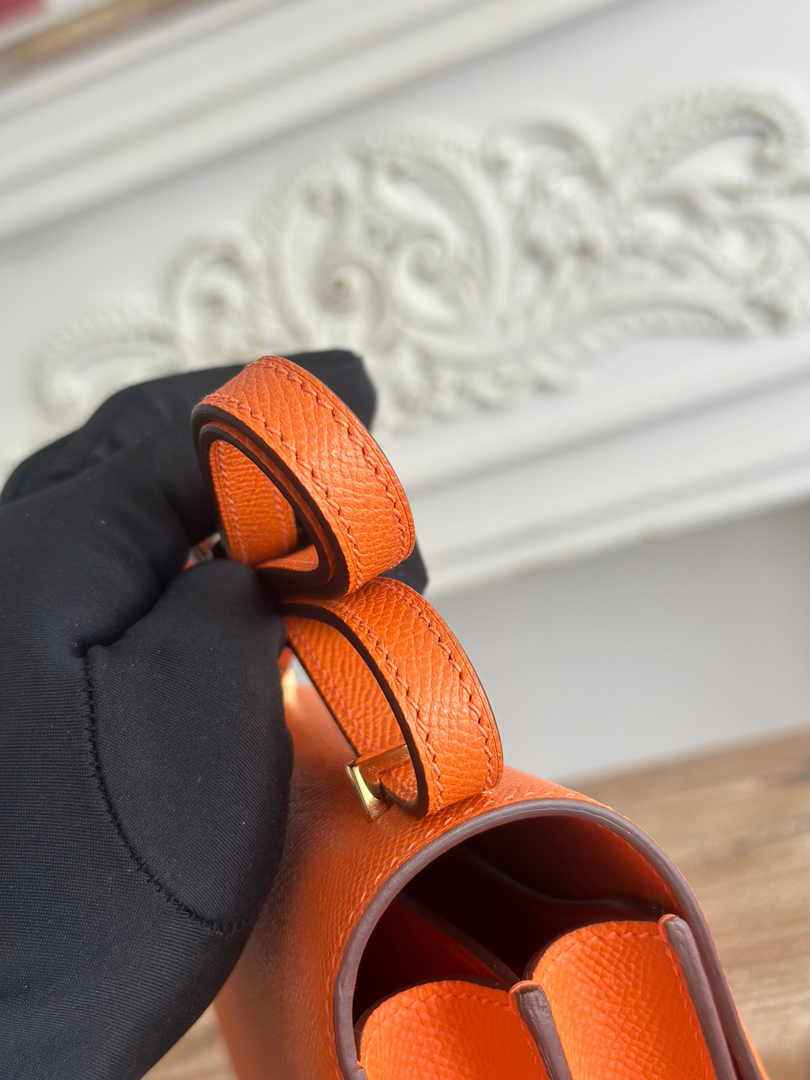 Hermes Constance Epsom Leather 19cm Orange Gold H082230