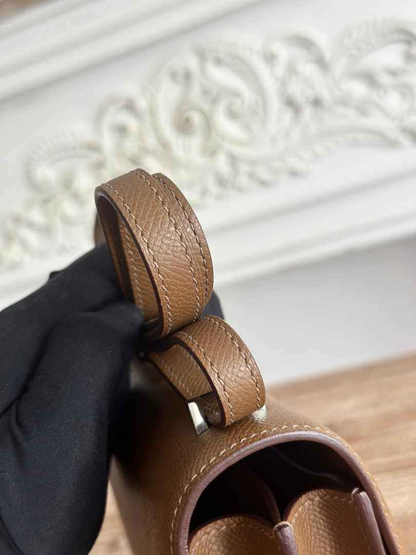 Hermes Constance Epsom Leather 19cm Brown Silver H082232