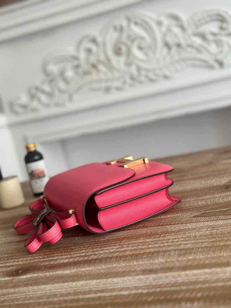 Hermes Constance Epsom Leather 19cm Dark Pink Gold H082233