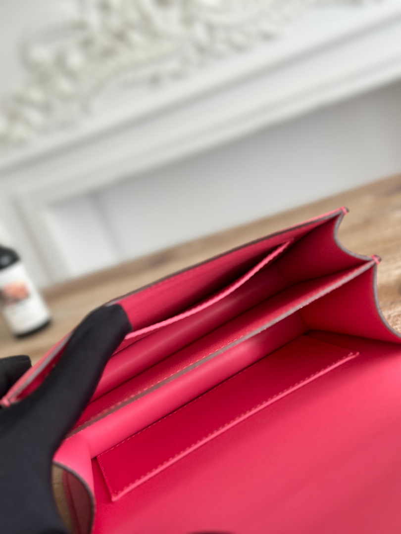 Hermes Constance Epsom Leather 19cm Dark Pink Gold H082233