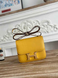 Hermes Constance Epsom Leather 19cm Dark Yellow Gold H082237
