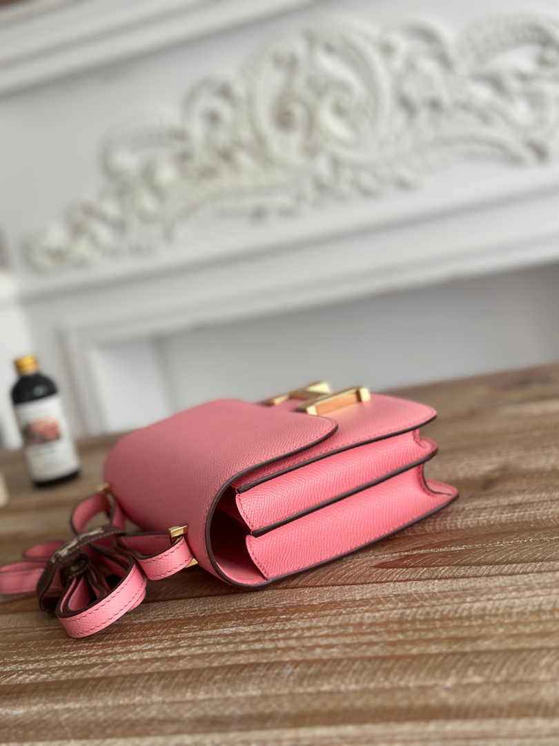 Hermes Constance Epsom Leather 19cm Gold Pink H082241