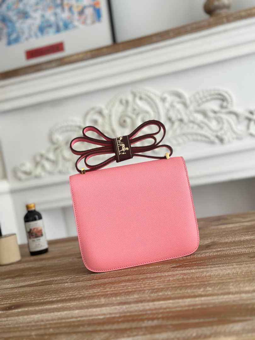 Hermes Constance Epsom Leather 19cm Gold Pink H082241