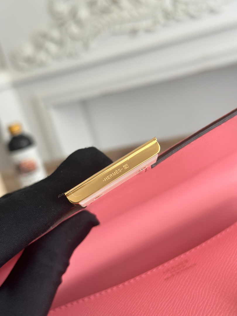 Hermes Constance Epsom Leather 19cm Gold Pink H082241